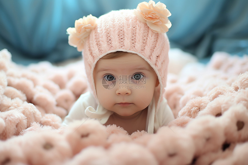 温馨装扮的外国小婴儿图片