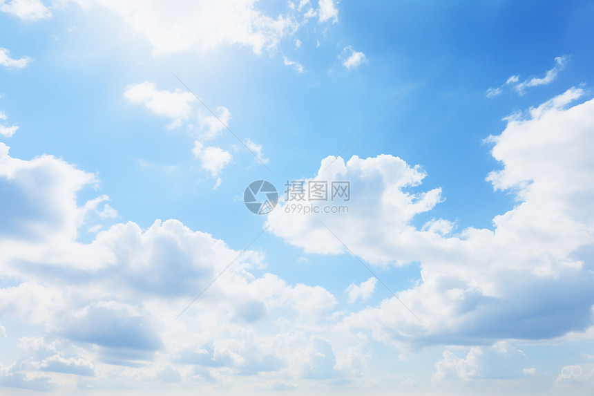 蓝天白云的悠然天堂图片