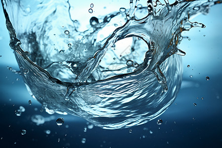 涌动的水涌动的蓝色水花设计图片