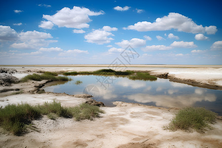 风景如画的沙漠滩涂景观背景图片