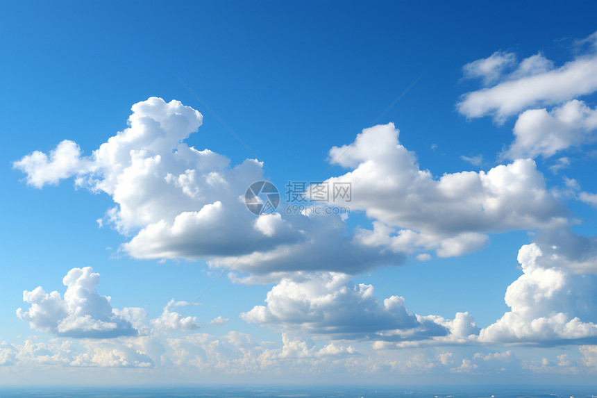 美丽天空中漂浮的云朵图片