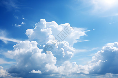 彩色云朵天气蓝天白云背景