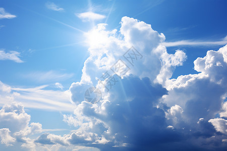 阳光天气素材天空中云朵背景