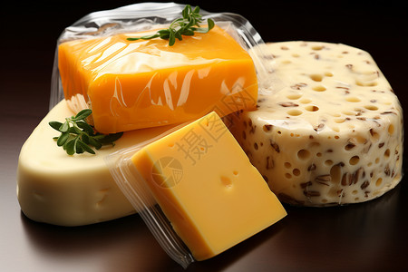 多种奶酪陈列背景图片