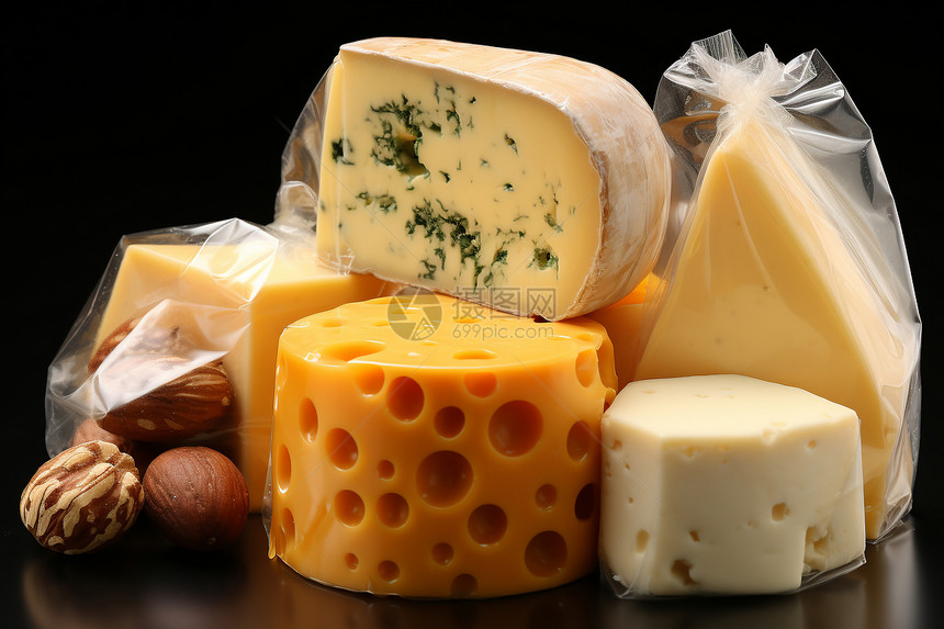 五彩斑斓的奶酪图片