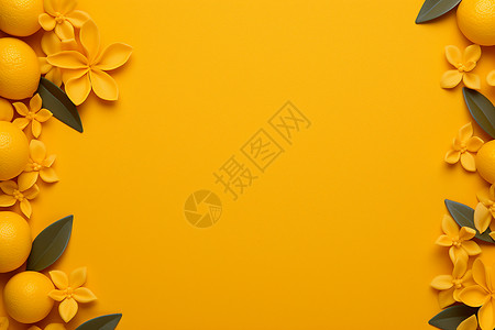 明亮的黄色花卉背景背景图片