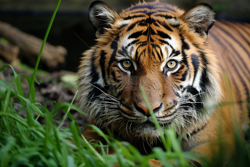 热带丛林中的老虎图片