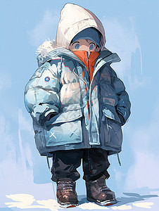 冬日的孤独少年背景图片