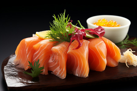 日本料理生鱼片背景图片