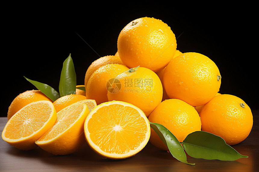 多汁的水果橙子图片