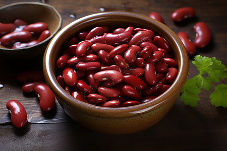 鲜红的红豆肾豆腰豆高清图片