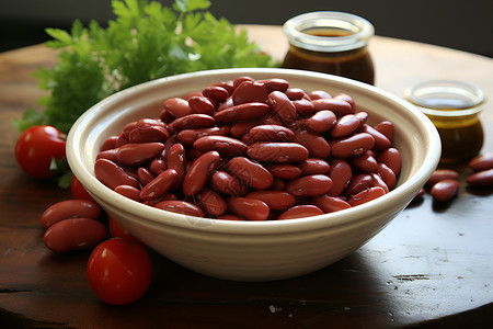 米豆健康的红腰豆背景