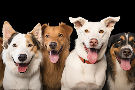 快乐的大型犬群背景图片
