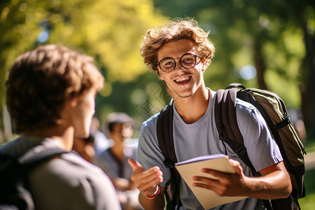 充满活力的大学校园背景图片