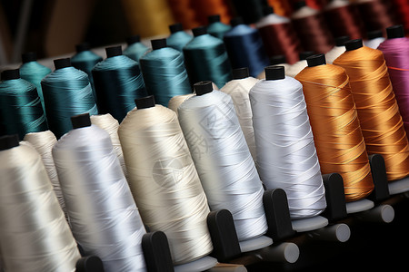 传统工艺的纺织工厂背景图片