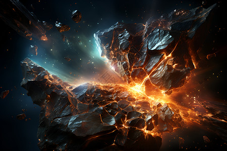陨石星星际奇观设计图片