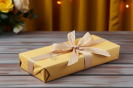 黄色礼物盒子背景图片