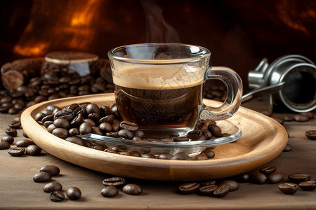 香醇的咖啡背景图片