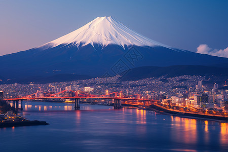壮观的富士山背景图片