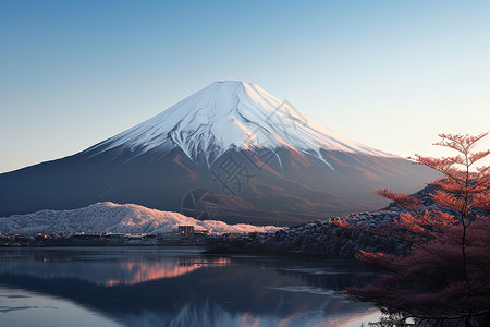 富士山的浪漫背景图片