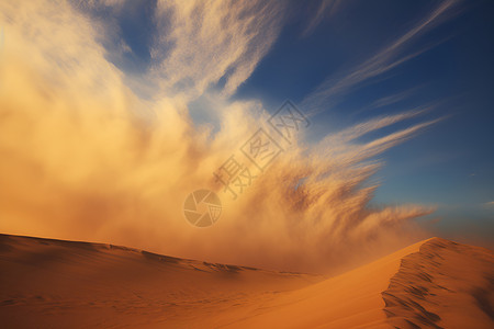 北非沙尘暴黄色风暴背景