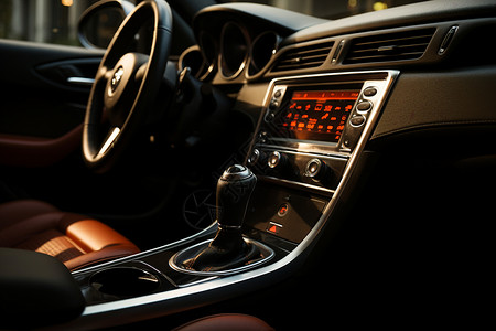 现代汽车的高级控制面板背景图片