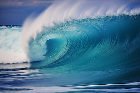 汹涌澎湃大海中的巨浪背景图片