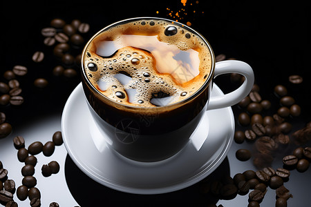 新鲜研磨的咖啡背景图片