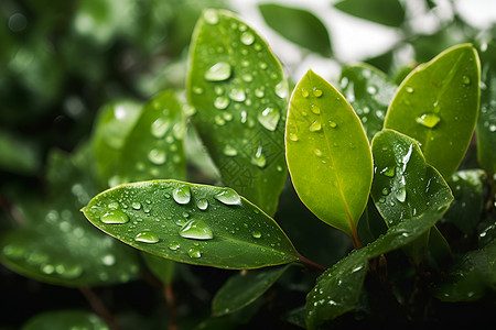 清新的春雨背景图片