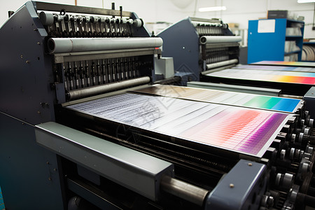 印刷机械印刷厂房高清图片