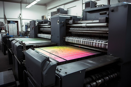 中国风油墨彩虹印刷机背景
