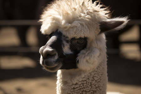 萌萌哒羊驼野生动物园中的羊驼动物背景