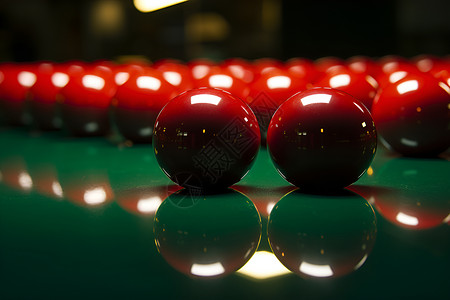 绿桌上的红球背景图片