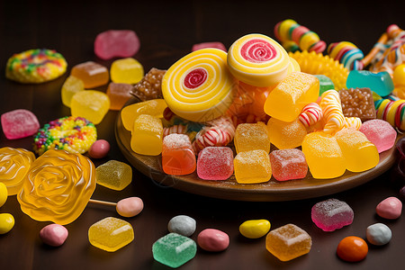 可爱的糖果字母表软糖高清图片