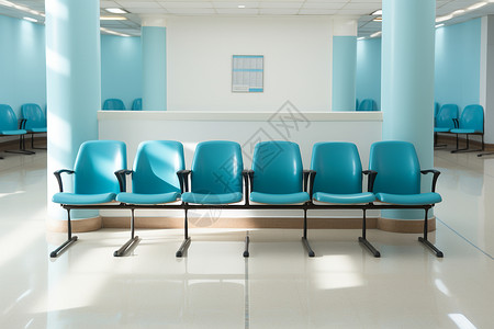 一排蓝色椅子背景图片
