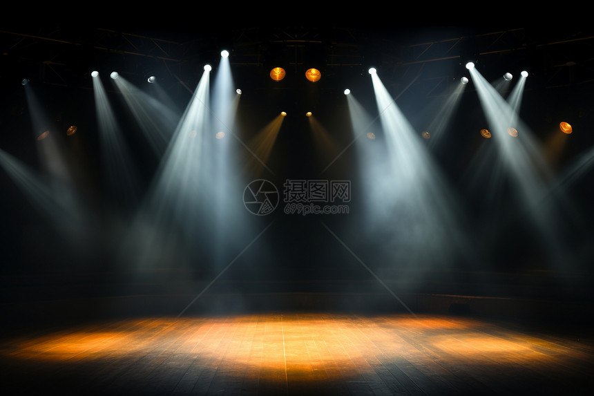 舞台上的灯光风景图片