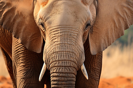 有象牙的大象背景
