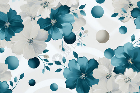 靛青色花朵壁纸背景图片