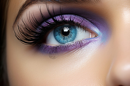 梦幻紫色眼影背景图片