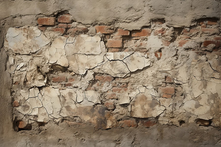 岩石灰墙灰剥落的墙壁背景