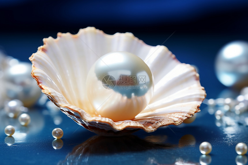 贝壳中的珍珠图片