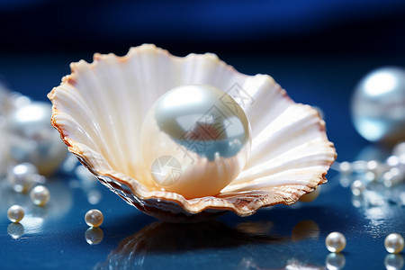 贝壳中的珍珠高清图片