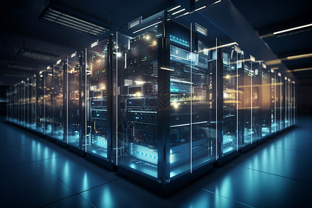 创新中心现代化的大型服务器数据中心设计图片