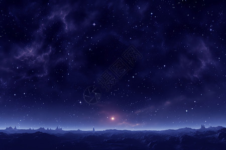 浩瀚无垠深邃的星空夜幕设计图片