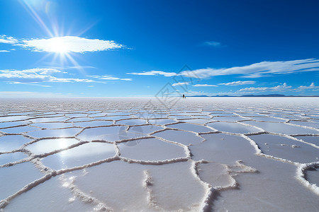 加藤干涸干涸的盐湖景观背景