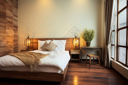 现代风格的卧室背景图片