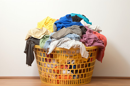 家务劳动中的脏衣篓背景图片