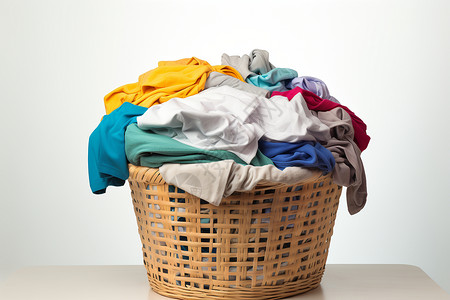清洁衣物等待清洗的脏衣篓服饰背景