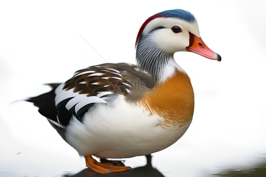 彩色羽毛的鸭子图片