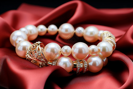 珠子手链珍贵的珍珠手链背景